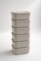 Hermia Juego de cajas de almacenamiento BU0063, 6 piezas, Gris